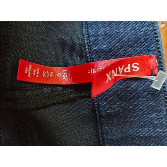 Spanx Women Blue Pull On Straigth Leg Bodysculting Denim Pants size Large Tall - Picture 7 of 7